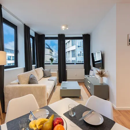 Apartmán Modernes, Zentrales City-apartment Am Kennedyplatz, Nahe Hauptbahnhof Und Limbecker Platz, Lichtdurchflutete Raeume *
