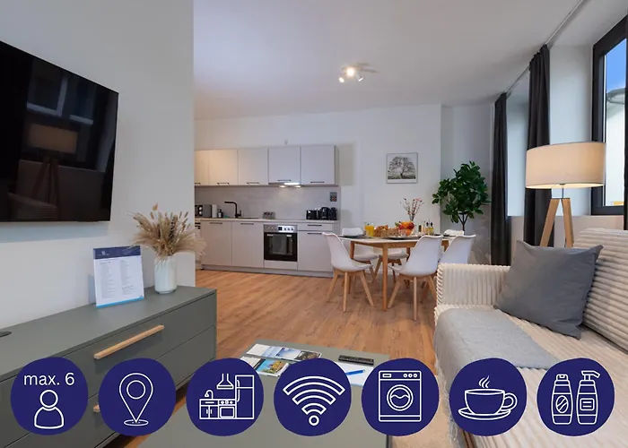 Lejlighed Modernes, Zentrales City-apartment Am Kennedyplatz, Nahe Hauptbahnhof Und Limbecker Platz, Lichtdurchflutete Raeume Essen