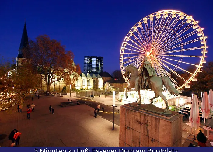 아파트 Modernes, Zentrales City-apartment Am Kennedyplatz, Nahe Hauptbahnhof Und Limbecker Platz, Lichtdurchflutete Raeume